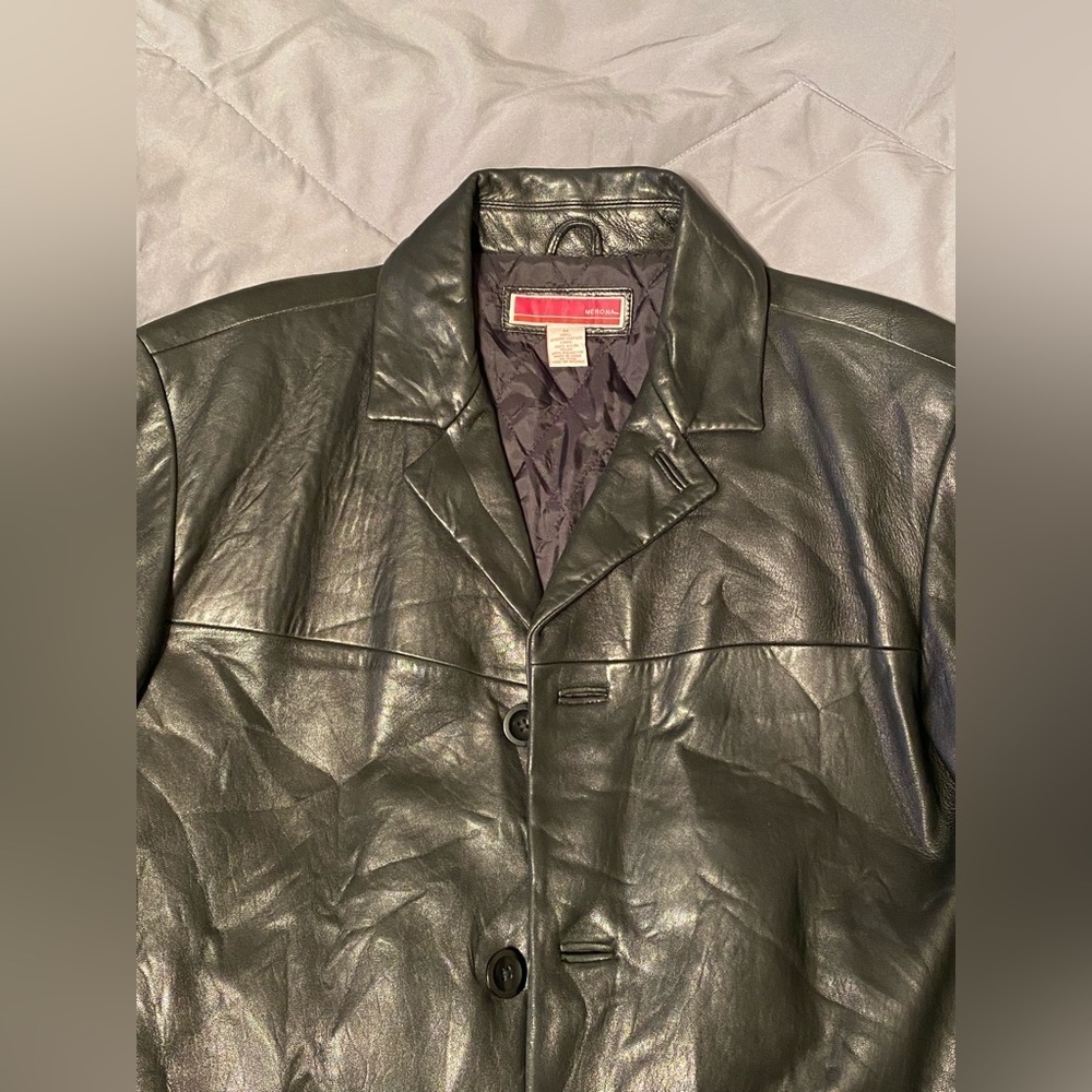 Merona Leather Jacket - Picture 3 of 13